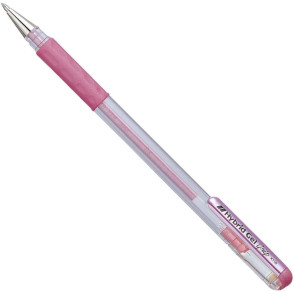 ROLER PENTEL GEL METALLIC HYBRID GRIP (PINK)