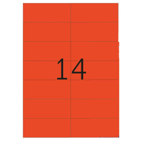 ETIKETE SMAK 105X42,3 BARVNE RDEČE