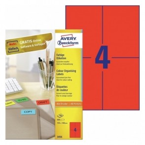 ETIKETE ZWECKFORM 3456 RDEČE 105X148