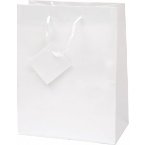 VREČKA DARILNA PLAST. MAT A5 22,9X9,8X17,8 (BELA)