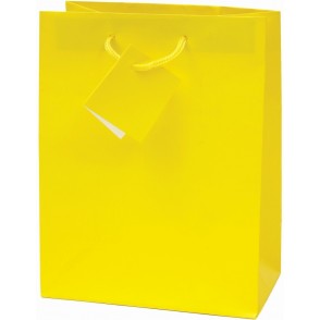 VREČKA DARILNA PLAST. MAT A5 22,9X9,8X17,8 (RUMENA)