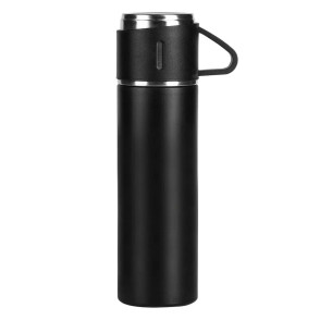 TERMOVKA 500ML SS HALMAR+3 LONČKI ČRNA