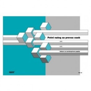 OBRAZEC 4,8 POTNI NALOG ZA PREVOZ OSEB