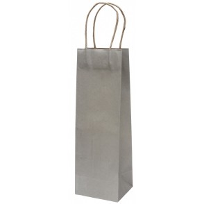 VREČKA DARILNA EKO ZA STEKLENICO (SREBRNA)