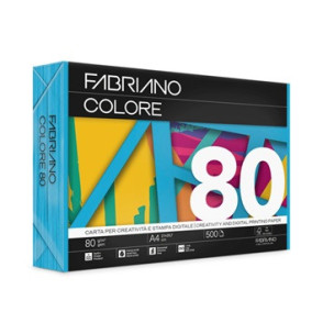 PAPIR BARVNI A4 FABRIANO COLORE INTENZIVNE BARVE 80GR (TEMNO MODRA-AZZURRO)