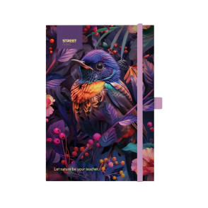 BLOK NOTES Z ELASTIKO ANIMALS BIRD A6 TP ČRT 96L