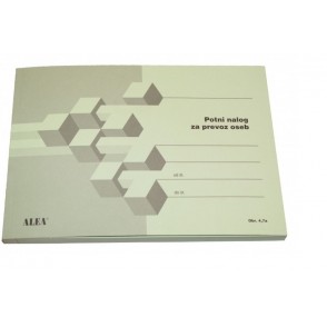 OBRAZEC 4,7A POTNI NALOG ZA PREVOZ OSEB