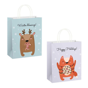 VREČKA DARILNA A5 Z BOŽIČNO-NOVOLETNIM MOTIVOM (ZVEZDICA)