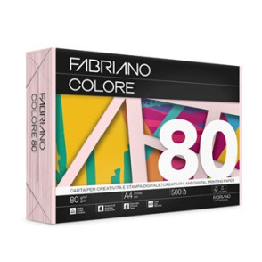 PAPIR BARVNI A4 FABRIANO COLORE PASTELNE BARVE 80GR (SV. ROZA-CIPRIA)