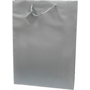 VREČKA DARILNA 330X457X102 PLATIFICIRANA MAT (SREBRNA)