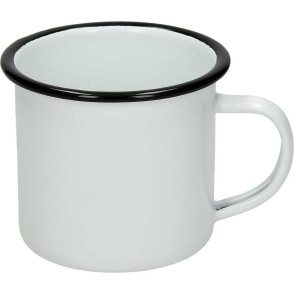 SKODELICA EMAJLIRANA BELA RETRO 350ML