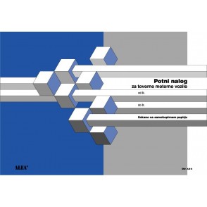 OBRAZEC 4,9 B POTNI NALOG ZA TOVORNO, MOTORNO VOZILO