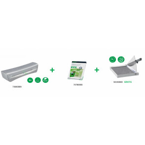 PLASTIFIKATOR LEITZ A4 ILAM HOME SIV+ ŽEPKI+GILJOTINA LEITZ A4 10-LISTNA
