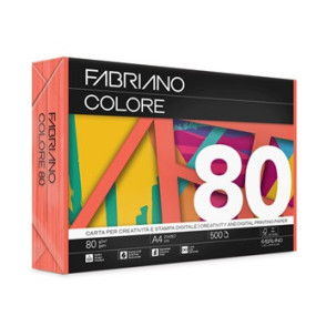 PAPIR BARVNI A4 FABRIANO COLORE INTENZIVNE BARVE 80GR (ORANŽNO RDEČA-ARANCIO)