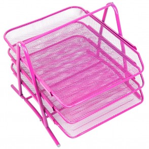 PREDALNIK LEVIA 3 DELNI KOVINSKI (ROZA)