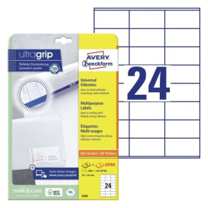 ETIKETE ZWECKFORM 3490 70X36MM 1/25