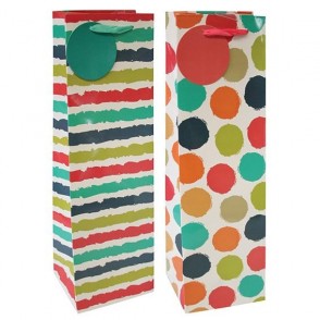 VREČKA DARILNA ZA STEKLENICO VZORCI 120X390X95