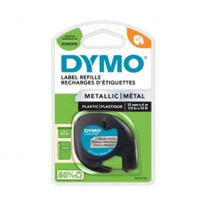 TRAK DYMO 12MMX4M LT METALIK/ČRN SO721730/91208 METALIZIRAN