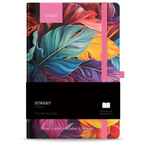 BLOK NOTES Z ELASTIKO FLOWERS PETAL A6 TP ČRT 96L