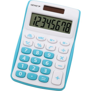 KALKULATOR GENIE 8-MESTNI ŽEPNI 120 B MODER