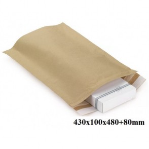VREČKA TRANSPORTNA KURIRSKA NATRON 120G XL 430X100X480+80MM NATUR