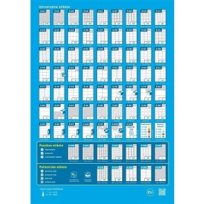 ETIKETE SMAK 210X148 BARVNE 1/100 RUMENE