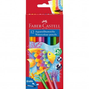 BARVICE FABER-CASTELL AKVARELNE + ČOPIČ 1/12