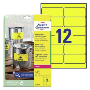 ETIKETE ZWECKFORM L6107 99,1X42,3MM ZELO ODPORNE POLIESTRSKE ETIKETE 1/20