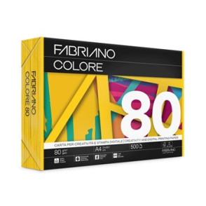 PAPIR BARVNI A4 FABRIANO COLORE INTENZIVNE BARVE 80GR (RUMEN-GIALLO)