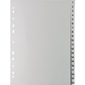 PREGRADNI KARTON 1-20 ŠTEVILKE PP